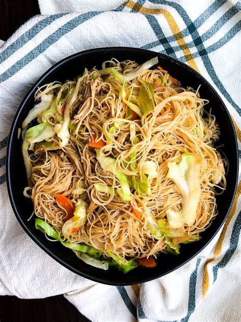 Authentic Pancit Recipe – Filipino Noodles with Chicken.